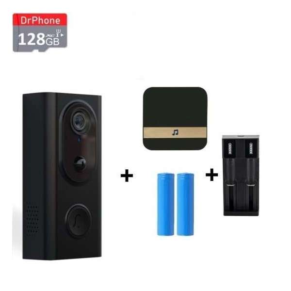 DBW2-C WiFi Video deurbel Extra Compact - 1080P Full HD - Micro SD Opslag 128GB + Cloud Opslag - 2 Weg Audio - Nachtvisie DBW2-C WiFi Video deurbel Extra Compact - 1080P Full HD - Micro SD Opslag 128GB + Cloud Opslag - 2 Weg Audio - Nachtvisie