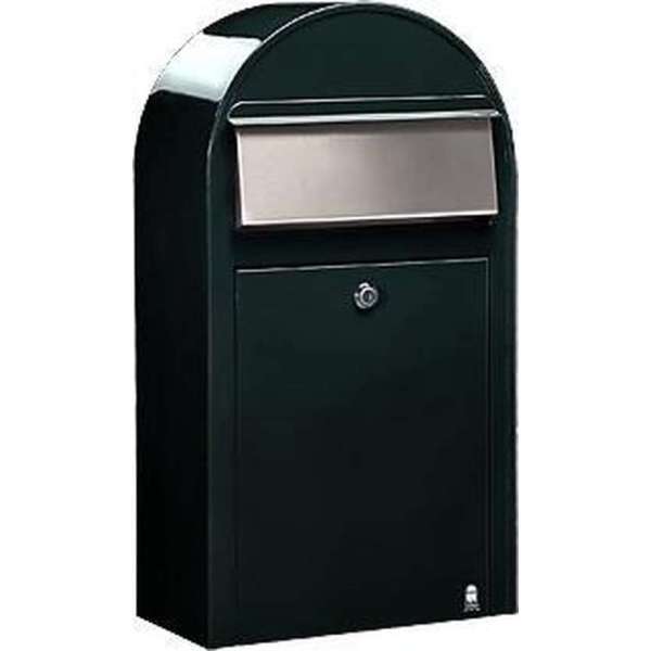 Brievenbus Bobi Grande S (Slim) Zwart Groen / RVS Klep Brievenbus Bobi Grande S (Slim) Zwart Groen / RVS Klep