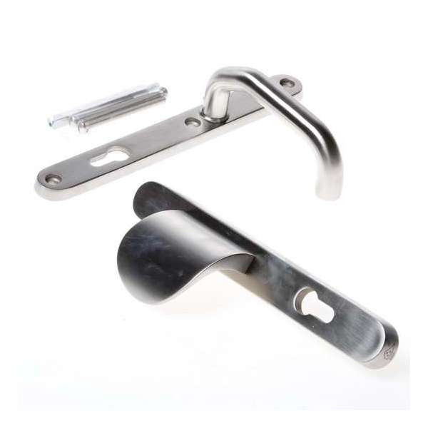 Intersteel SKG3 smalschild met greep/kruk verkropt PC92mm RVS Intersteel SKG3 smalschild met greep/kruk verkropt PC92mm RVS