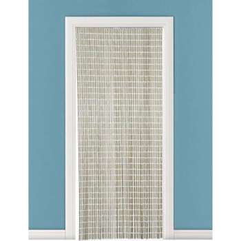 Vliegengordijn/deurgordijn PVC tube beige - 90 x 220 cm - Insectenwerende vliegengordijnen