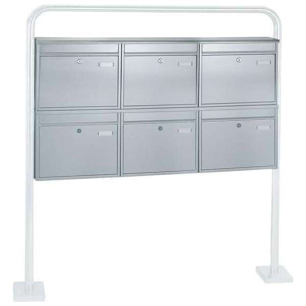 Rottner Brievenbussysteem BKS 6 Postkasten RVS - 63,5x116x12,5cm