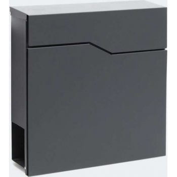 Brievenbus - enkel - 37x37x105 cm - muur - wandbrievenbus - adres - antraciet - B36