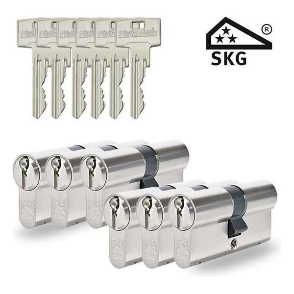 Pfaffenhain SKG3 - cilindersloten - 6 stuks gelijksluitend - 30/30 Pfaffenhain SKG3 - cilindersloten - 6 stuks gelijksluitend - 30/30