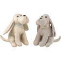 J-Line Deurstop Hond Imitatie Leder Beige/Grijs Assortiment Van 2