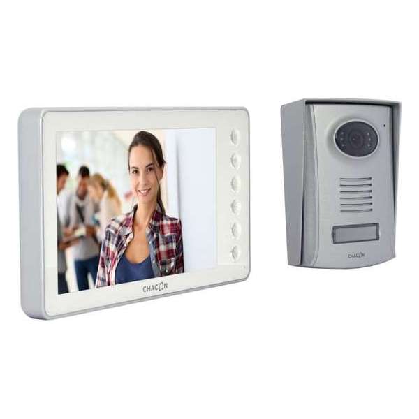 Chacon bedrade videofoon intercom - 7'' scherm - 2 draads - Wit Chacon bedrade videofoon intercom - 7'' scherm - 2 draads - Wit