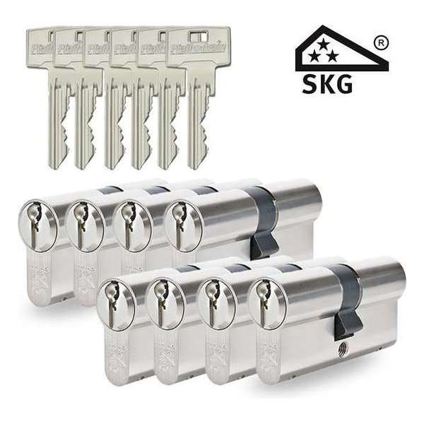Pfaffenhain SKG3 - cilindersloten - 8 stuks gelijksluitend - 30/30 Pfaffenhain SKG3 - cilindersloten - 8 stuks gelijksluitend - 30/30