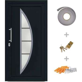 Voordeur 98x208 cm antraciet