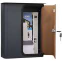 Rottner Brievenbus Splashy  Antraciet met Houtlook  Deur|35,7x29,5x10cm