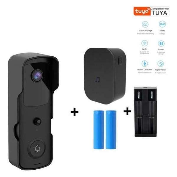 DrPhone - LM2-A WiFi Video deurbel - 1080P Full HD Scherp Beeld - Micro SD Opslag + Cloud Opslag - 2 Weg Audio - Nachtvisie DrPhone - LM2-A WiFi Video deurbel - 1080P Full HD Scherp Beeld - Micro SD Opslag + Cloud Opslag - 2 Weg Audio - Nachtvisie