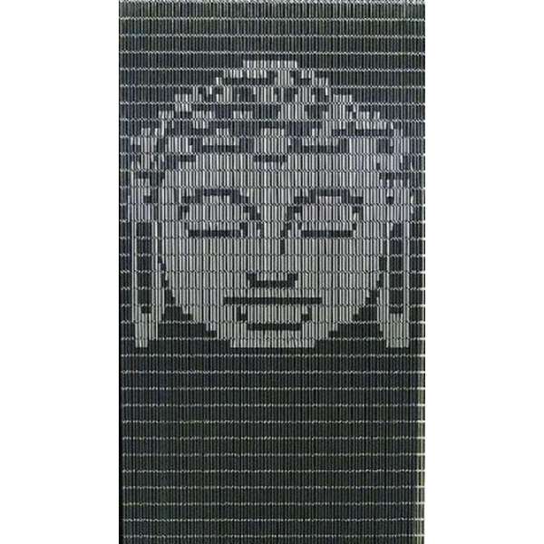 Vliegengordijn hulzen doe het zelf pakket Buddha antraciet-zilver 90x210cm Vliegengordijn hulzen doe het zelf pakket Buddha antraciet-zilver 90x210cm