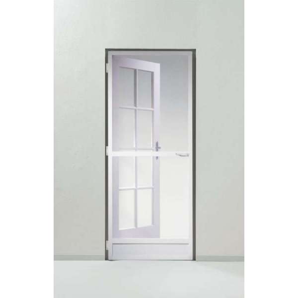 Hordeur met scharnieren Bruynzeel S700 215x100 cm WIT-deurhor-inkortbaar en simpel op maat te maken Hordeur met scharnieren Bruynzeel S700 215x100 cm WIT-deurhor-inkortbaar en simpel op maat te maken