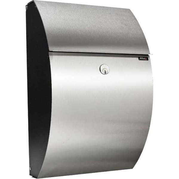 Allux Brievenbus Allux 7000 - Zwart/Roestvaststalen front Allux Brievenbus Allux 7000 - Zwart/Roestvaststalen front