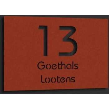 Cortenstaal Naambord Roest 23x15cm – Zelf ontwerpen – Lasergesneden Naambordje - Onderhoudsvriendelijk