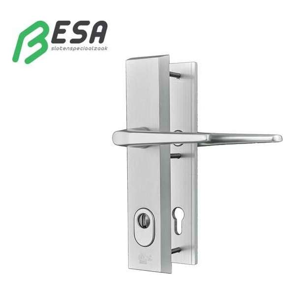 Besa Veiligheidsbeslag 55 kruk-kruk met kernbescherming Zilver SKG*** Besa Veiligheidsbeslag 55 kruk-kruk met kernbescherming Zilver SKG***