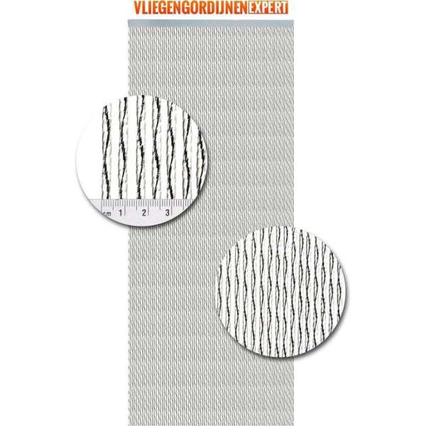 Vliegengordijnenexpert Vliegengordijn - 100x240 cm - Transparant/Zwart Vliegengordijnenexpert Vliegengordijn - 100x240 cm - Transparant/Zwart