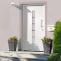vidaXL Voordeur 100x210 cm aluminium en PVC wit