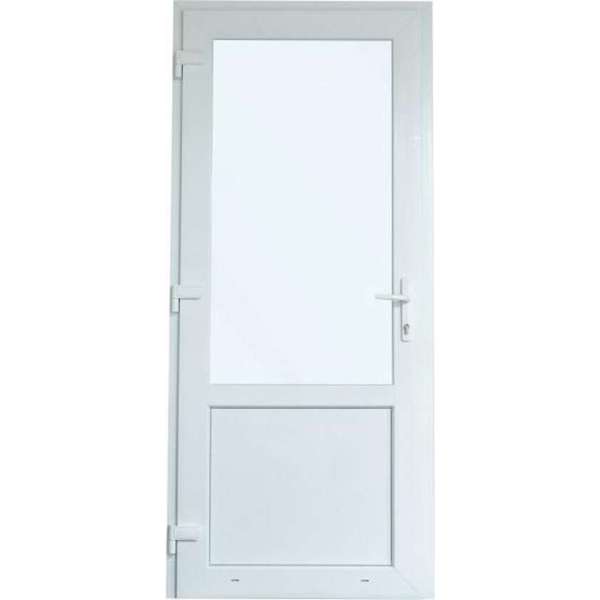 Kunststof Deur met Kozijn | PVC Deur - 93 x 205 2/3 - Rechtsdraaiend Kunststof Deur met Kozijn | PVC Deur - 93 x 205 2/3 - Rechtsdraaiend