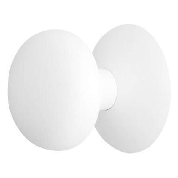 Paddenstoel voordeurknop wit 65mm Paddenstoel voordeurknop wit 65mm