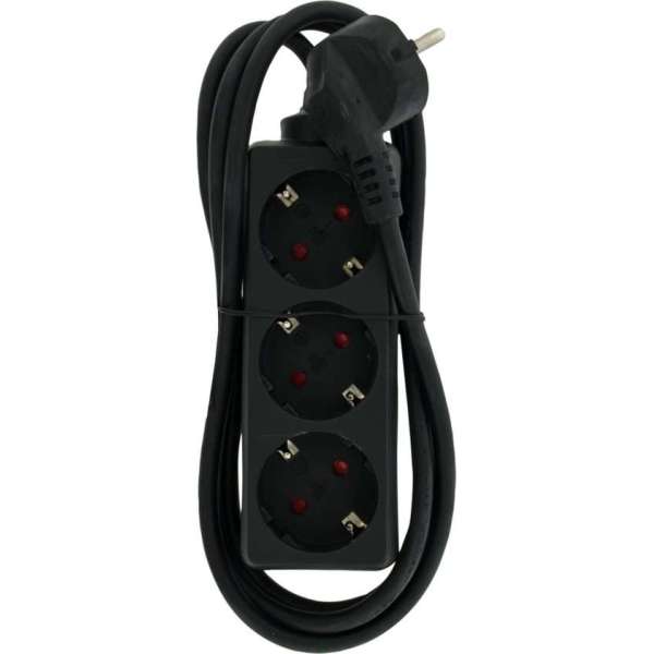 Exin Stekkerdoos – 3 stekkers – Verlengsnoer – 2300 Watt – Verlengkabel met Randaarde – 1,5 meter - 3 x 1.0 mm² – Zwart Exin Stekkerdoos – 3 stekkers – Verlengsnoer – 2300 Watt – Verlengkabel met Randaarde – 1,5 meter - 3 x 1.0 mm² – Zwart