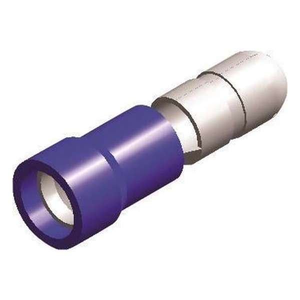 Half-geïsoleerde kabelschoen man - 5 mm - blauw - 10 stuks Half-geïsoleerde kabelschoen man - 5 mm - blauw - 10 stuks