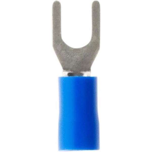 Zenitech Kabelschoentjes Vork 4 Mm Ø1,22 - 2,28 Mm 10 Stuks Blauw Zenitech Kabelschoentjes Vork 4 Mm Ø1,22 - 2,28 Mm 10 Stuks Blauw