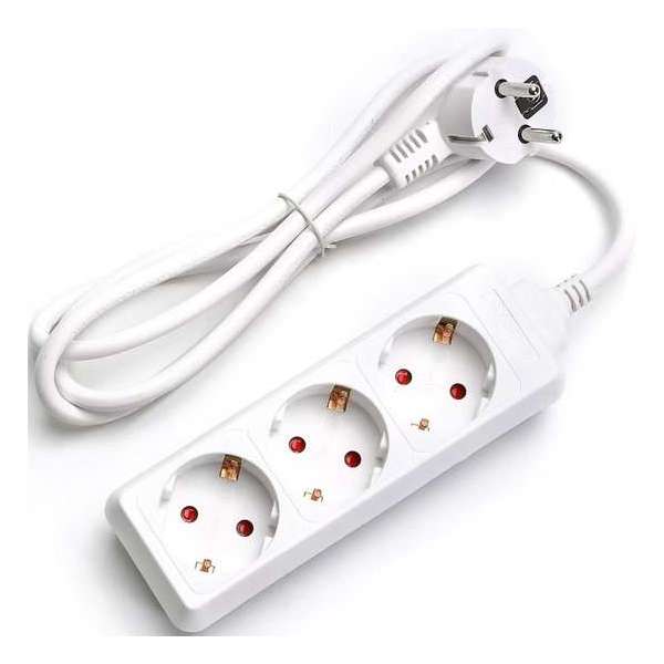 Verlengsnoer - Igia Wayne - 3680W - 3 Stopcontacten - 1.5 Meter - Wit | Nederland Verlengsnoer - Igia Wayne - 3680W - 3 Stopcontacten - 1.5 Meter - Wit | Nederland