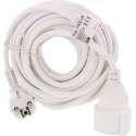 Exin Verlengsnoer - Met randaarde - 3x1 mm - 10 meter - Wit