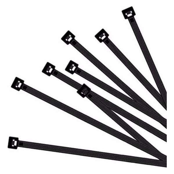 100x kabelbinders tie-wraps - 430 x 4.8 mm - zwarte ribs 100x kabelbinders tie-wraps - 430 x 4.8 mm - zwarte ribs