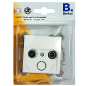 BERKER Q1 coax wcd + centraalplaat, inbouw | WIT