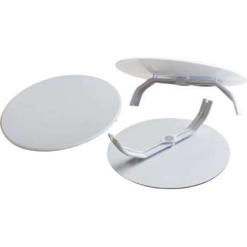 TQ4U Blindplaat voor afdekken van inbouwdoos | klembevestiging | wit | 3 STUKS