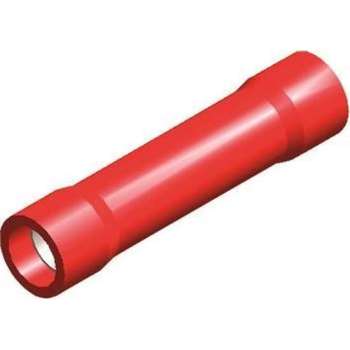 Half-geïsoleerde kabelverbinder - rood - 10 stuks
