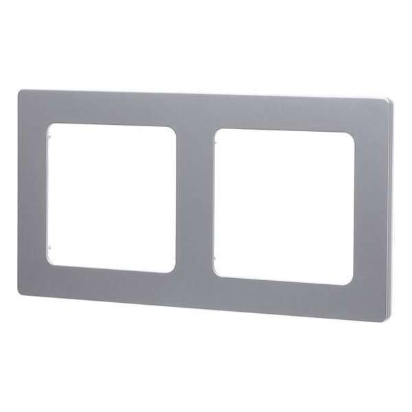 Afdekraam - Aigi Jura - 2-voudig - Vierkant - Kunststof - Zilver - BES LED Afdekraam - Aigi Jura - 2-voudig - Vierkant - Kunststof - Zilver - BES LED
