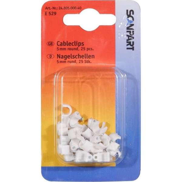 Scanpart Snoerclips 5mm 25 stuks Scanpart Snoerclips 5mm 25 stuks