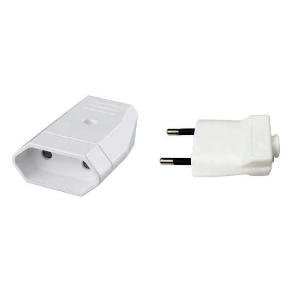 Stekker Set - Aigi Soky - Eurostekker - Contrastekker - Kinderbeveiliging - 2300W - 10A - Wit Stekker Set - Aigi Soky - Eurostekker - Contrastekker - Kinderbeveiliging - 2300W - 10A - Wit