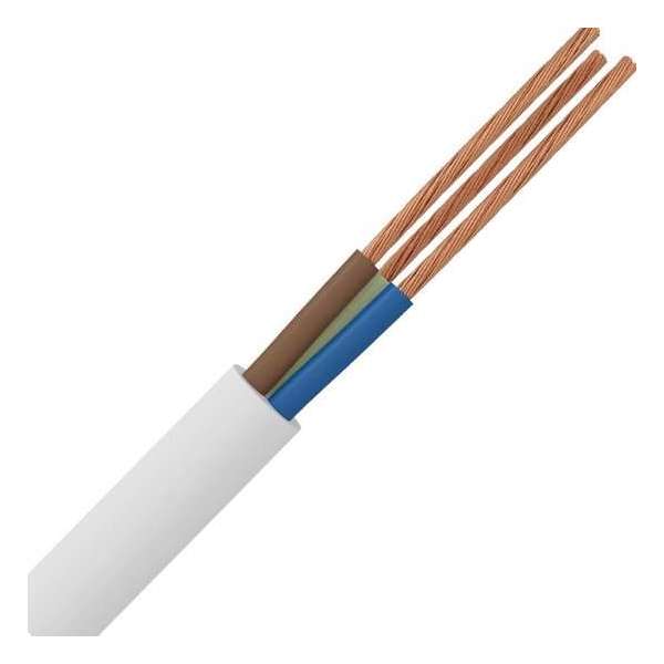 Stroomkabel - 3x2.5mm - 3 Aderig - 3 Meter - Wit Stroomkabel - 3x2.5mm - 3 Aderig - 3 Meter - Wit