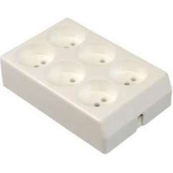TAFELDOOS Wit 6-v. Blok