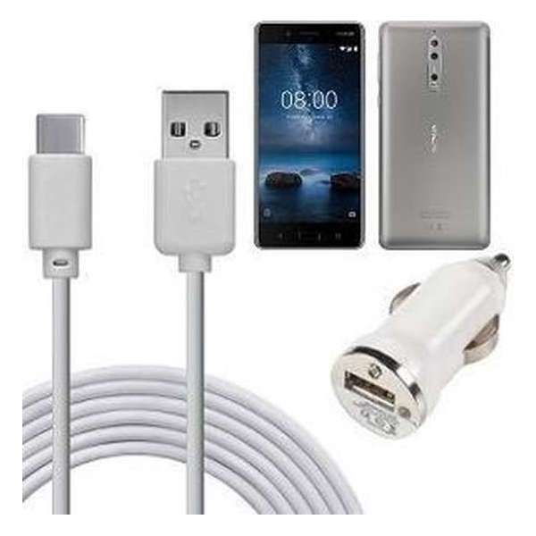 Nokia 8 Autolader USB C Nokia 8 Autolader USB C