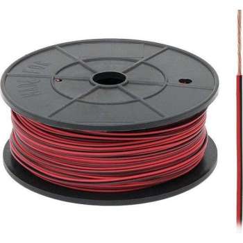 FLRY -B kabel - 1x 0,75mm - Rood/Zwart - Per meter