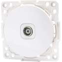 Televisie Contactdoos - Wandcontactdoos Coax - Igia Jura - Inbouw - Rond - Kunststof - Wit