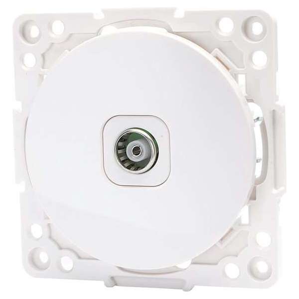 Televisie Contactdoos - Wandcontactdoos Coax - Igia Jura - Inbouw - Rond - Kunststof - Wit Televisie Contactdoos - Wandcontactdoos Coax - Igia Jura - Inbouw - Rond - Kunststof - Wit