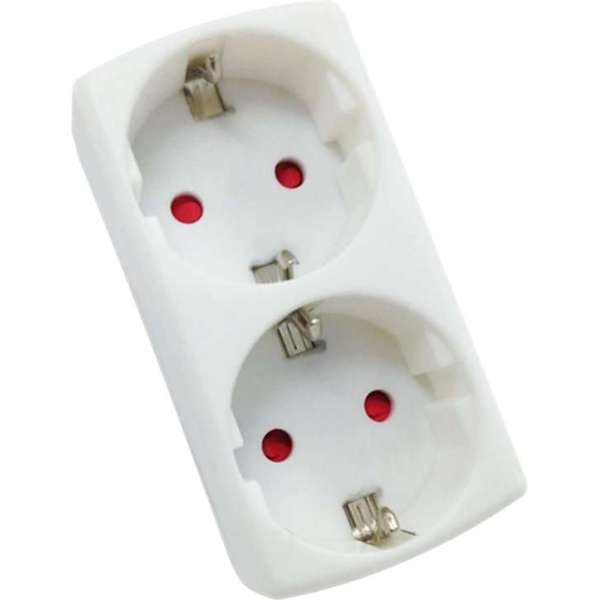 Stekker - Igna Sinto - 3680W - 2 Stopcontacten - Mat Wit - Kunststof | Nederland Stekker - Igna Sinto - 3680W - 2 Stopcontacten - Mat Wit - Kunststof | Nederland