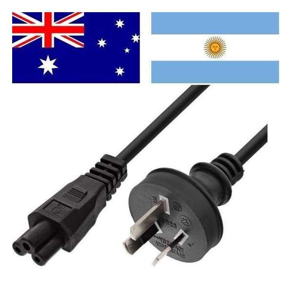 InLine Australië stroomkabel met C5 plug - zwart - 1,8 meter InLine Australië stroomkabel met C5 plug - zwart - 1,8 meter