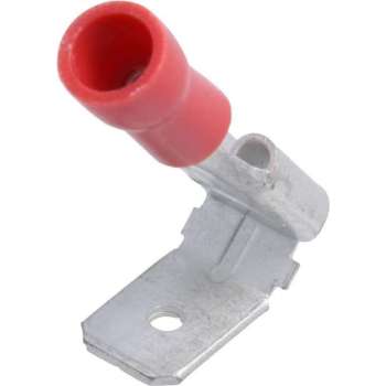 Kabelschoen Vlakstekker - per  10 stuks - Rood - Insteekbreedte 0.5 tot 1.5 mm Insteekdikte 0.8 mm