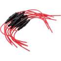 Inline glas zekering houder - 10 stuks | 5X20mm | 22 awg | 12v tot 250v