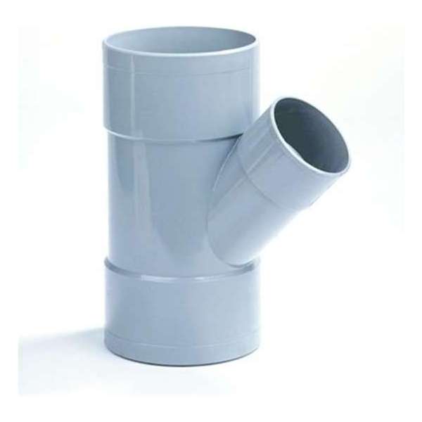 Dyka Verloop T-stuk 3x lijmmof 45° PVC keurmerk BRL52100 50 x 40mm Dyka Verloop T-stuk 3x lijmmof 45° PVC keurmerk BRL52100 50 x 40mm