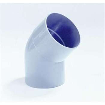 Dyka Bocht 1x mof 1x spie 45° PVC grijs keurmerk BRL2012 100mm