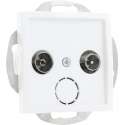 Smartwares S2 Inbouw Wandcontactdoos - Radio/TV - Polarwit