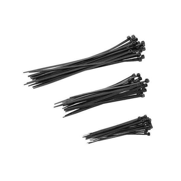 Zwarte tyraps kabelbinders 4.8x120mm 100 stuks Zwarte tyraps kabelbinders 4.8x120mm 100 stuks