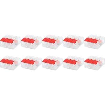 Lasklem Slim Set 10 Stuks - 3 Polig met Klemmetjes - Rood