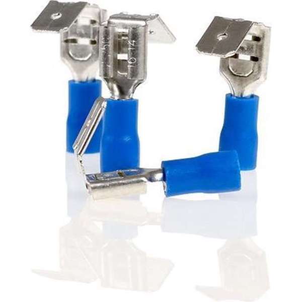 Alca Kabelschoentjes - Blauw - Vlaksteker 6,35 mm - 10 stuks Alca Kabelschoentjes - Blauw - Vlaksteker 6,35 mm - 10 stuks